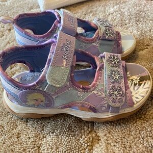 Girls Frozen Kids Sandals - Purple size 10c